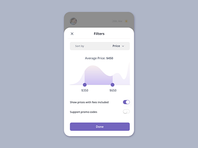 Filter page UI design