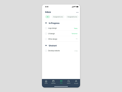 Teamwork app UI concept