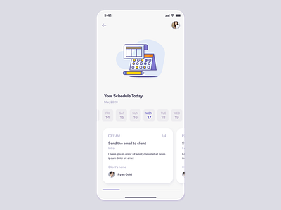 Schedule management app UI concept app card design detail page schedule schedule app task task app task management ui uiux uiuxdesign