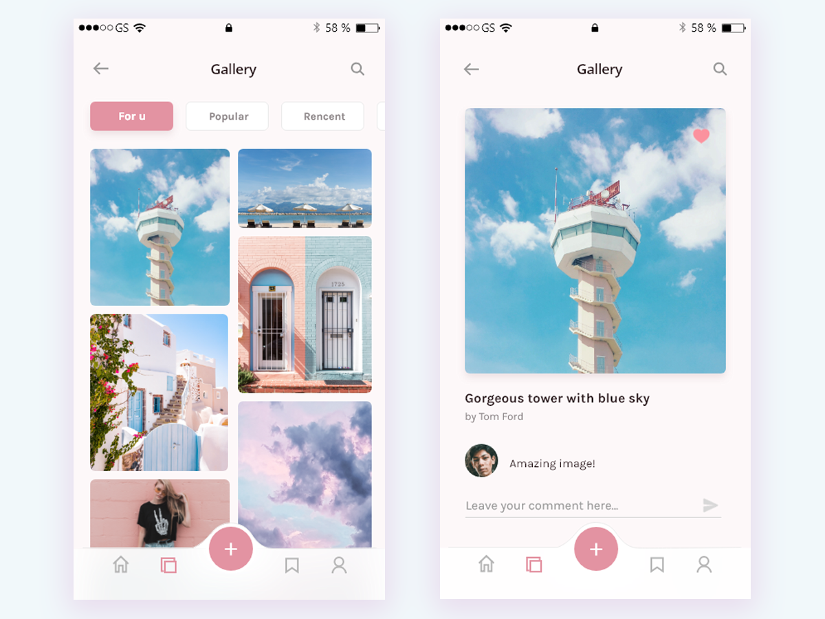 Photo Gallery App UI by Chloe Wu on Dribbble