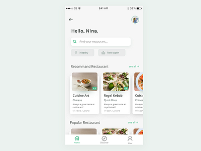 Restaurant finder app app design food app restaraunt ui