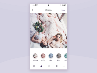 Photo Editor Concept app design detail page photo photo app photo editor ui