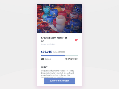 Donation app concept app design detail page donation ui