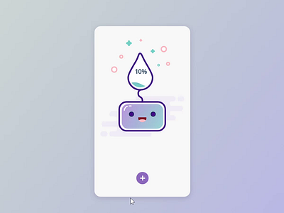 Water tracker app concept and interaction animation app blue design drink healthy healthy app illustration interaction tracker ui water water tracker