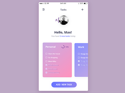 Todo app concept app card design detail page task app task management todo todo app todolist ui