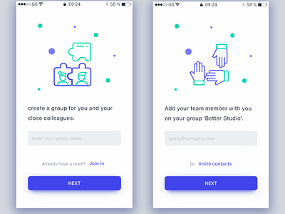 teaming add team and team member page add team app design detail page illustration ui
