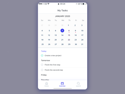 Calendar page app calendar design detail page ui