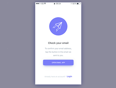 verify email page app design detail page ui verify email