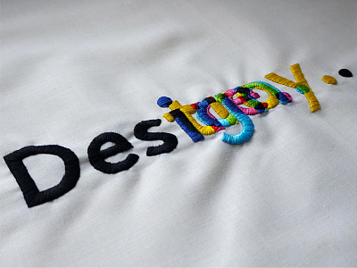 Desire.Design.Destroy. hand embroidered design desire destroy embroidered embroidery material tactile typography