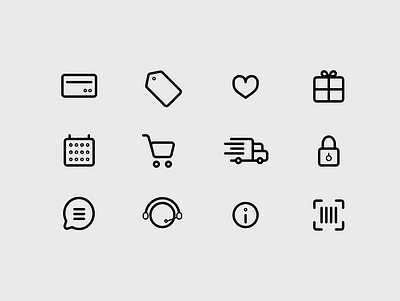 ecommerce icons app design icons ui