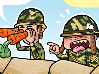 Will carrots make you see better? carrots cartoon funny soldier