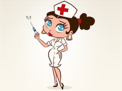 Nursey Boop! betty boop cartoon character design vector flat hospital nurse old retro vintage