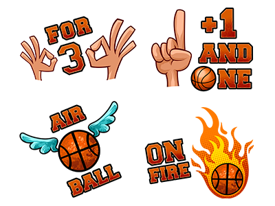 Basketball emojis app ball basketball digital emoji emoticon line messaging messenger sport sticker viber
