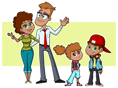 Boom Box Kids animation cartoon character cute design funky kids
