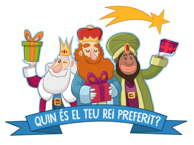 Three Wise Men cartoon kings magic night social network spanish tradition