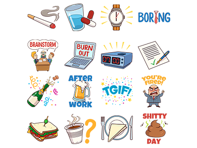 Emojis business cartoon emoji emojis emoticon line messenger sticker stickers viber