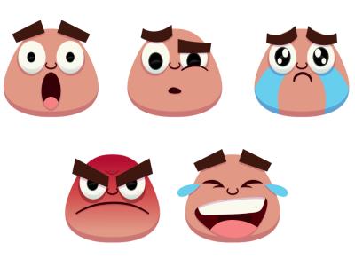 Reactions cartoon emoji emojis emoticon expression faces reaction smiley