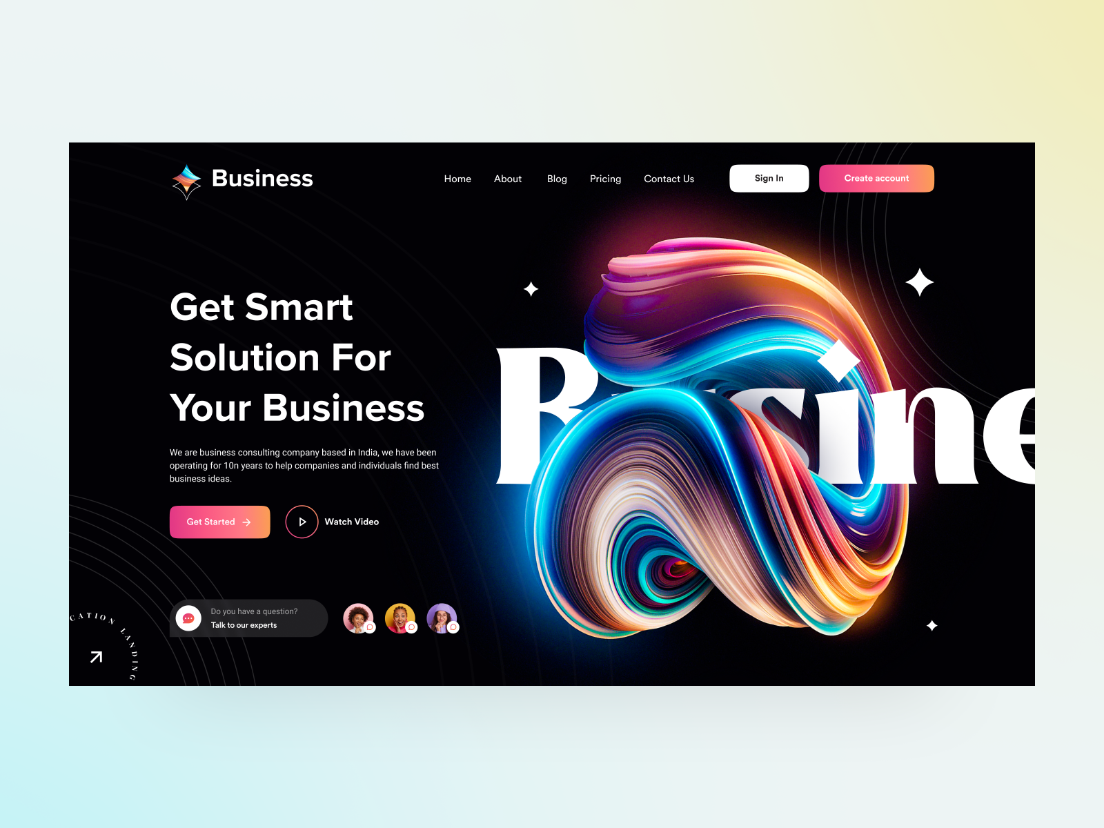 Digital Business Agency site by Chintan Polra on Dribbble