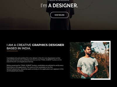 Personal Website Design branding design illustration photoshop typography ui vector web web design website