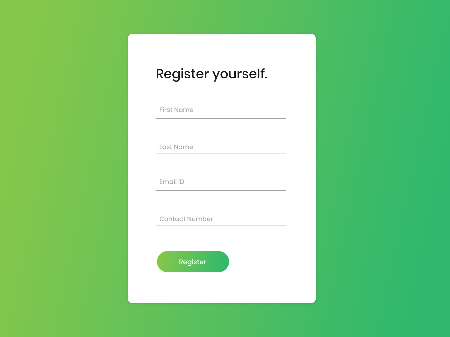 Registeration Form by G Dhillon on Dribbble