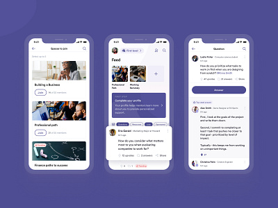 Mentor Spaces — Mentorship and Community App by Irene Utrilla for Z1 Dribbble