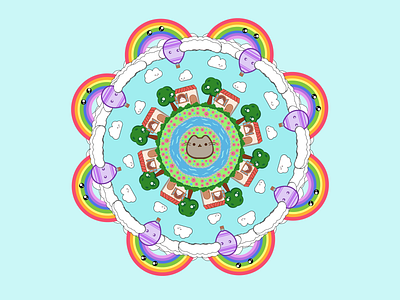 Kawaii Mandala adobe illustrator colorful colorful art digital art illustrator kawai kawaii mandala symetric