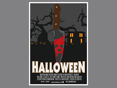 Halloween (1978) - Olly Moss Style adobe illustrator digital art halloween movie movie art movie poster olly moss