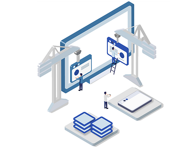 Process building application business business design design deutschland editorial design illustration illustrator isometric isometric art isometric design isometric illustration process processing team team work teambuilding teamwork typography vector