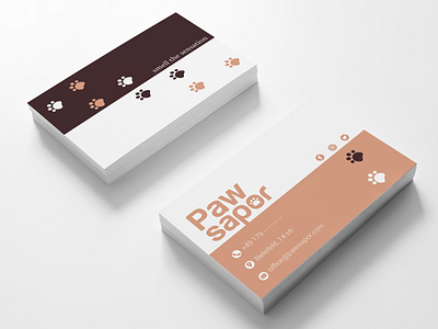 Business card for personal project animal branding bulgaria busines card business business agency color design deutschland dog illustration logo paw typography ui deisgn ux ux design vector visit card website