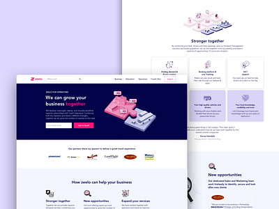 Zeelo for Bus Operators Page product design transport website design