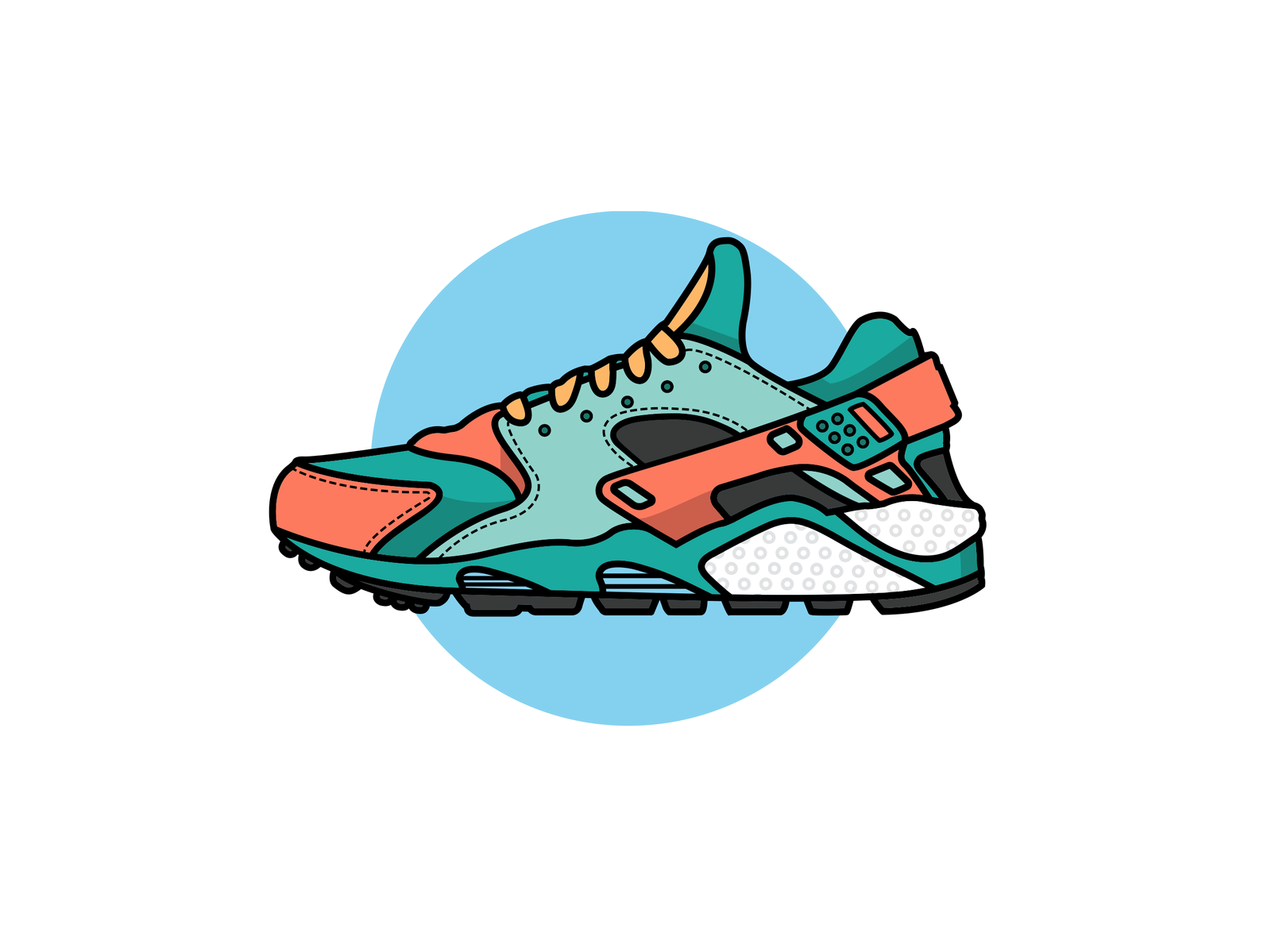 Huarache shoes outlet drawing