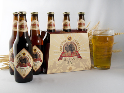 Bernard's Barrel Ale beer packaging traditional beer label