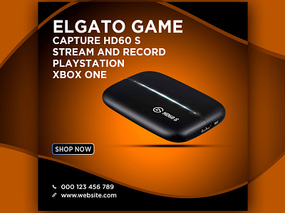 Elgato Game Capture and Record Social Media Post Design business design market online photoshop poster product productdesign temple