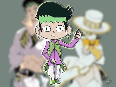 Kishibe Rohan cart coffeescartoon cool fanart kishibi