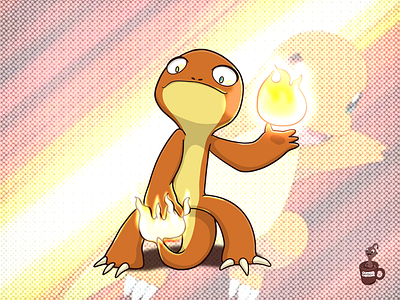 Charmander charmander coffeescartoon fire lizard pokemon