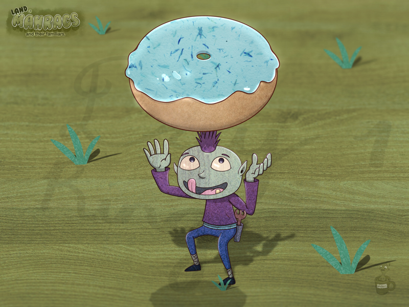 Bistro The Pastry Goblin mahracs familiars goblin donut cartoon coffeescartoon