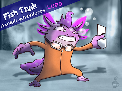 Ludo axolotl cartoon coffeescartoon good ludo pearl