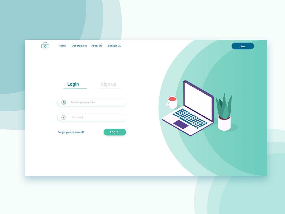Login page by Azin on Dribbble