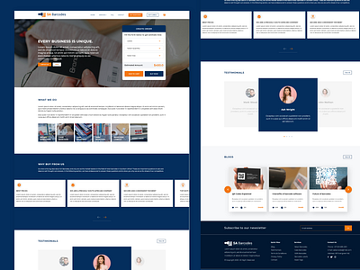SA-Barcodes Landing Page Design design home page design landing page design ui ui design ui ux design ux uxdesign web web ui design webdesign website concept website design