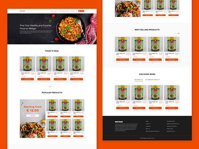 Food Website Landing Page design homepage homepage design landing page landing page concept landing page design landing page template ui ui ux design ux web web design web ui design