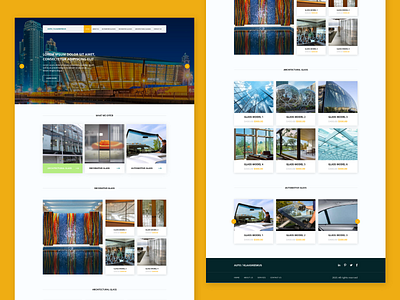 Glass Company Landing Page Design