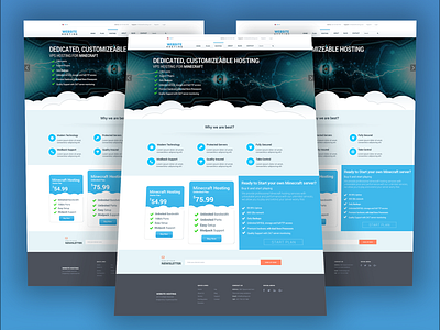 Hosting Website UI UX Design ui ui ux design ux web ui design