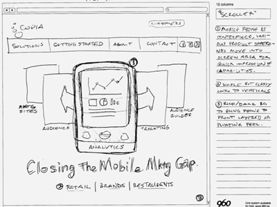 Sketched Wireframe mobile sketch wireframe