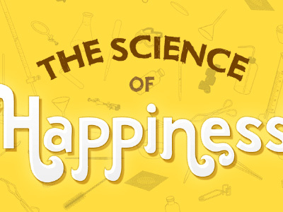 Science hand drawn type happiness science yellow