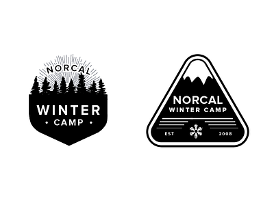 Winter Camp branding camp logo winter