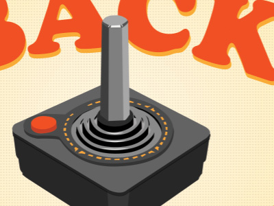 Joystick atari orange retro