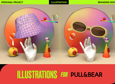 Illustration for Pull and Bear 3d ai design graphic graphicdesign illustration illustrator logo motion graphics printdesign ps