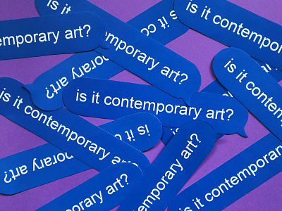 Is it contemporary art? sticker design bubble contemporary contemporaryart design font funny graphic graphicdesign illustration illustrator letter logo messenger printable printdesign sticker type typography