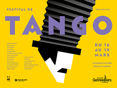 Tango design festival festival poster illustration keyart music artwork poster poster art tango typography vector