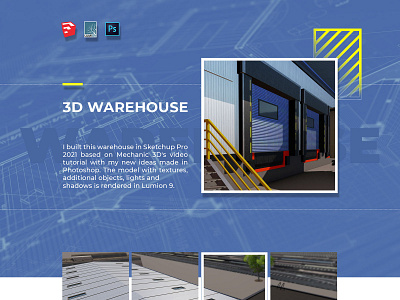 3D modelling - Warehouse concept 3d lumion sketchup